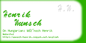 henrik wunsch business card